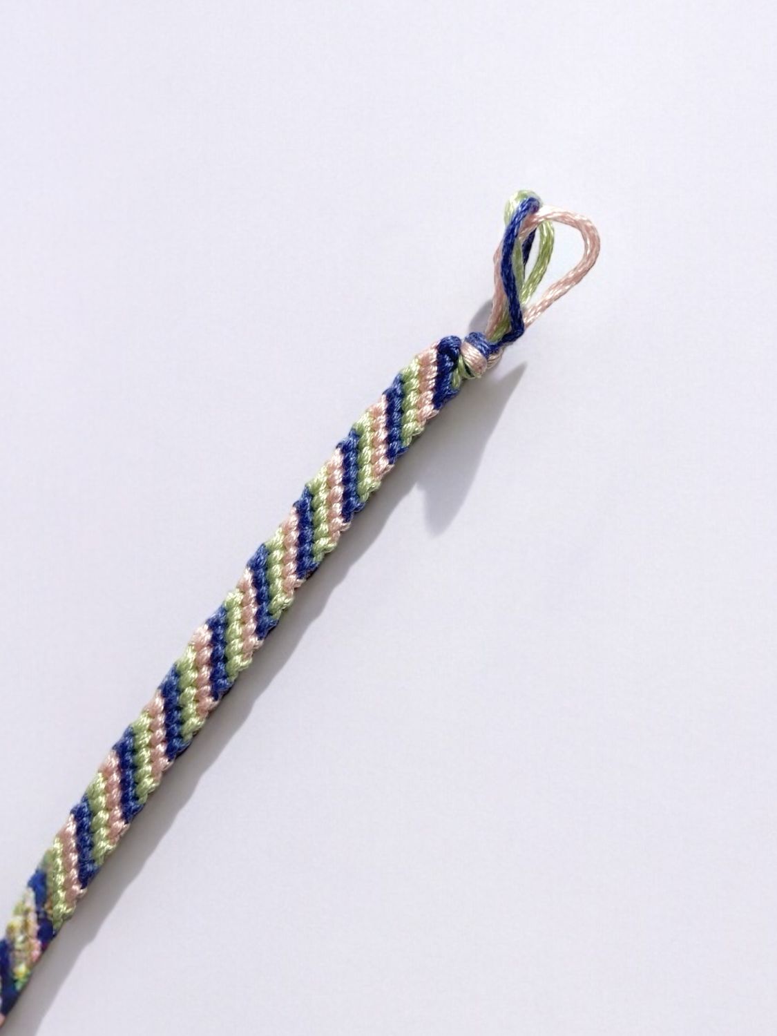 Blue Chevron Thread Bracelet