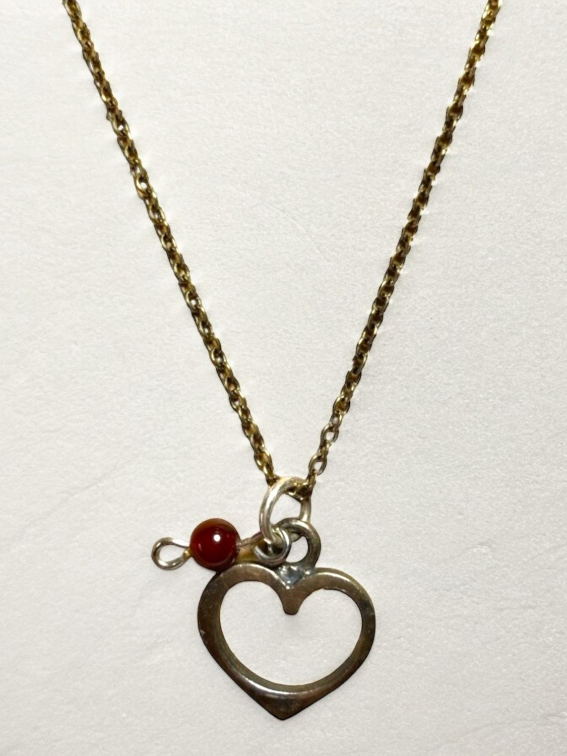 Heart Outline Charm Necklace