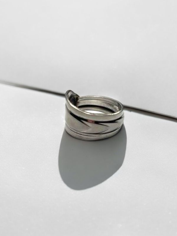Simple Chevron Spoon Ring
