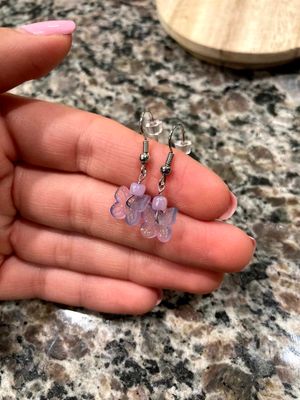 Pastel Purple Butterfly Earrings