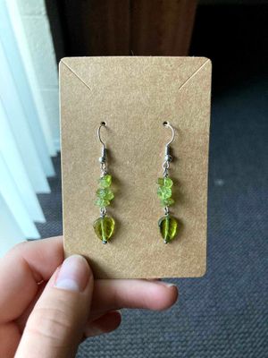Crystal Leaf Earrings