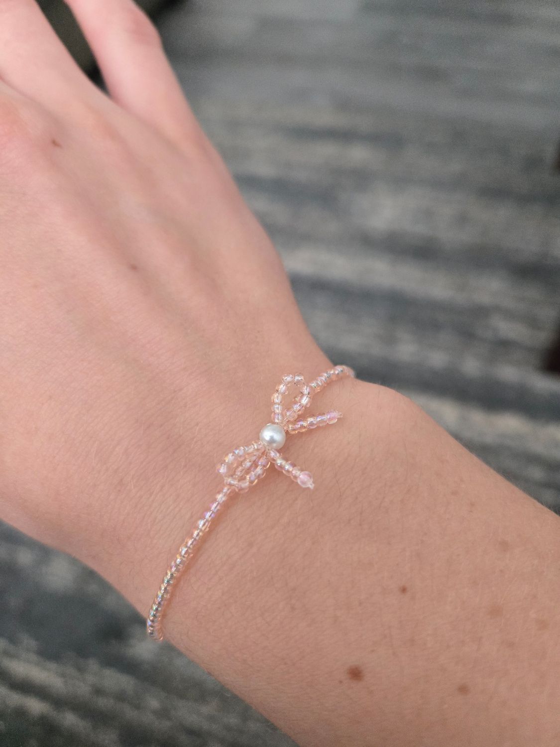 Seed Bead Bow Bracelet