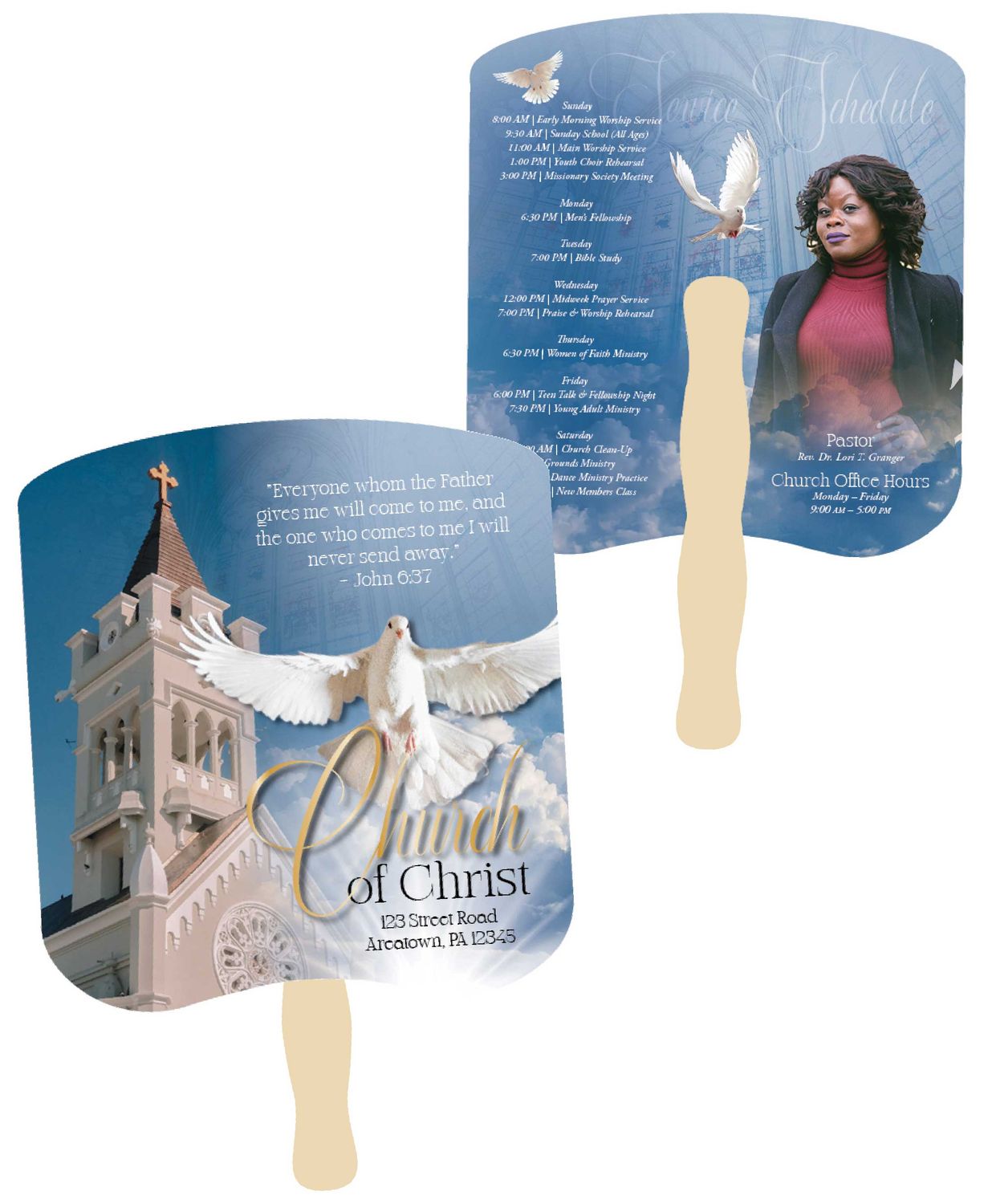Custom Bread Slice Stick Fan – Personalized Hand Fan