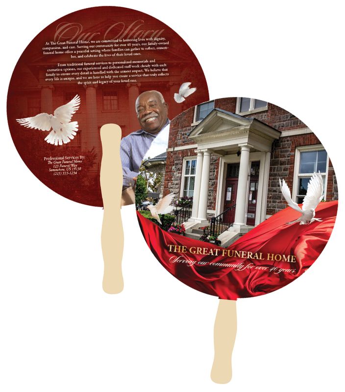 Custom Circle Hand Fan – Personalized Stick Fan
