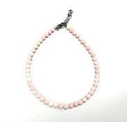 Queen Conch 4mm Round Beaded 7&quot; SS Clasp Bracelet