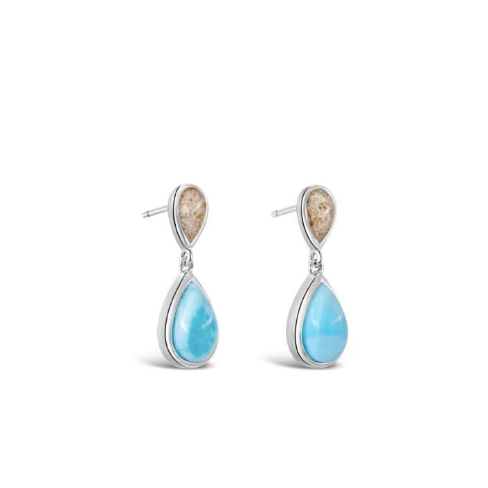 Dune Teardrop Earrings with Conch Shell