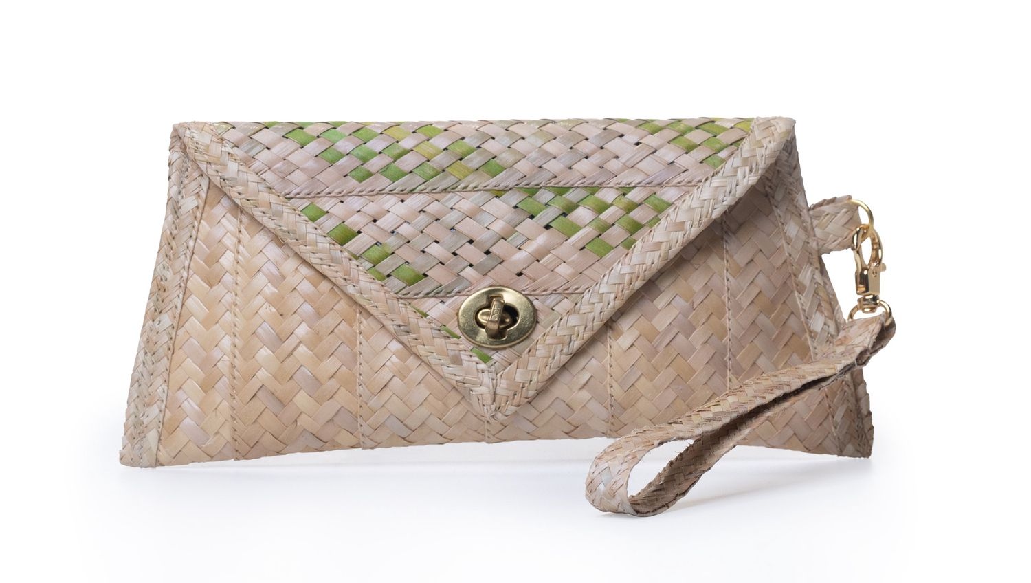 Straw Wristlet - Lime Green
