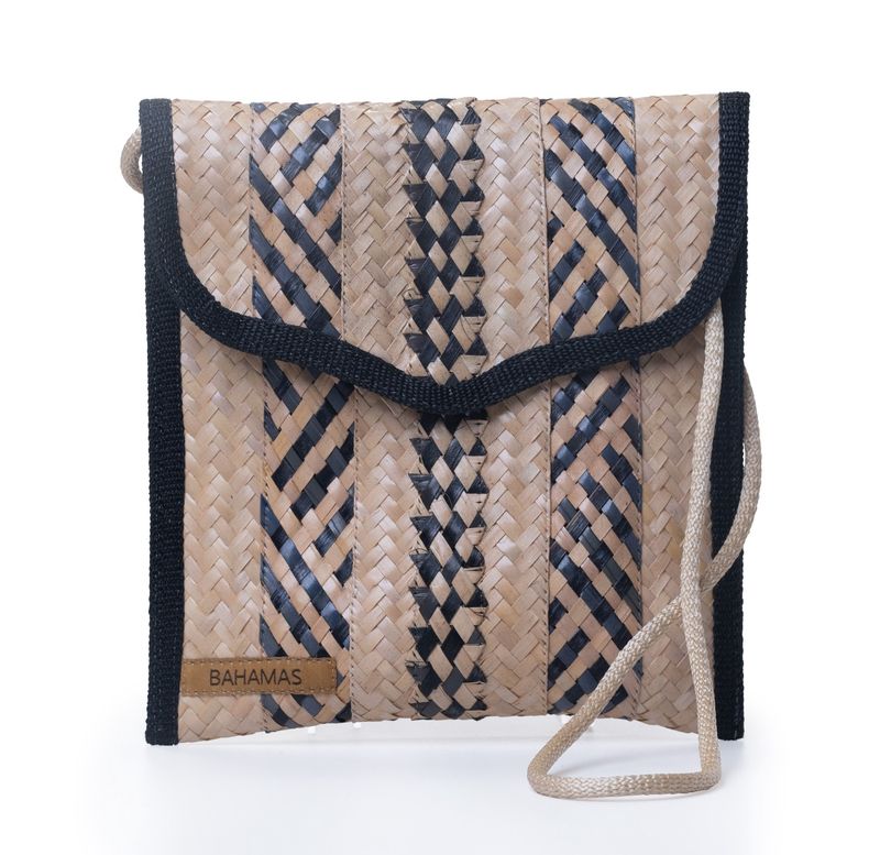Large Straw Pouch - Black