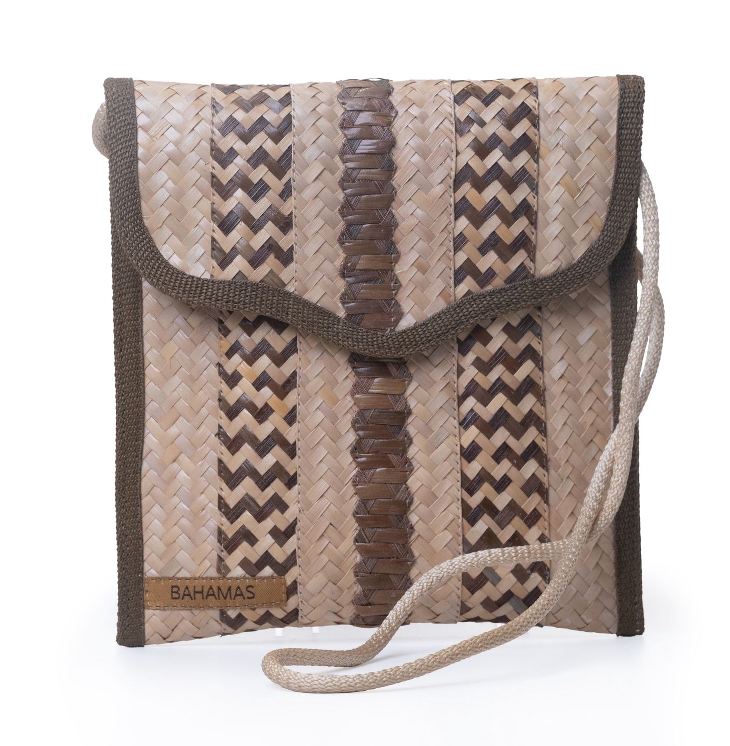 Large Straw Pouch - Taupe