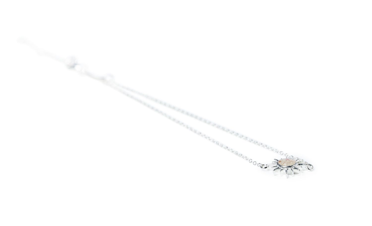 Dune Delicate Sunburst Necklace with Sand from Paradise Island