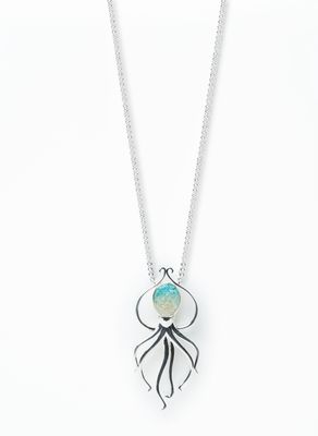 DUNE Octopus Stationary Necklace - Turquoise Gradient , PI Sand