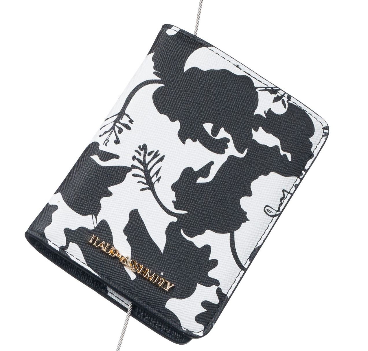 Passport Cover - Black Hibiscus