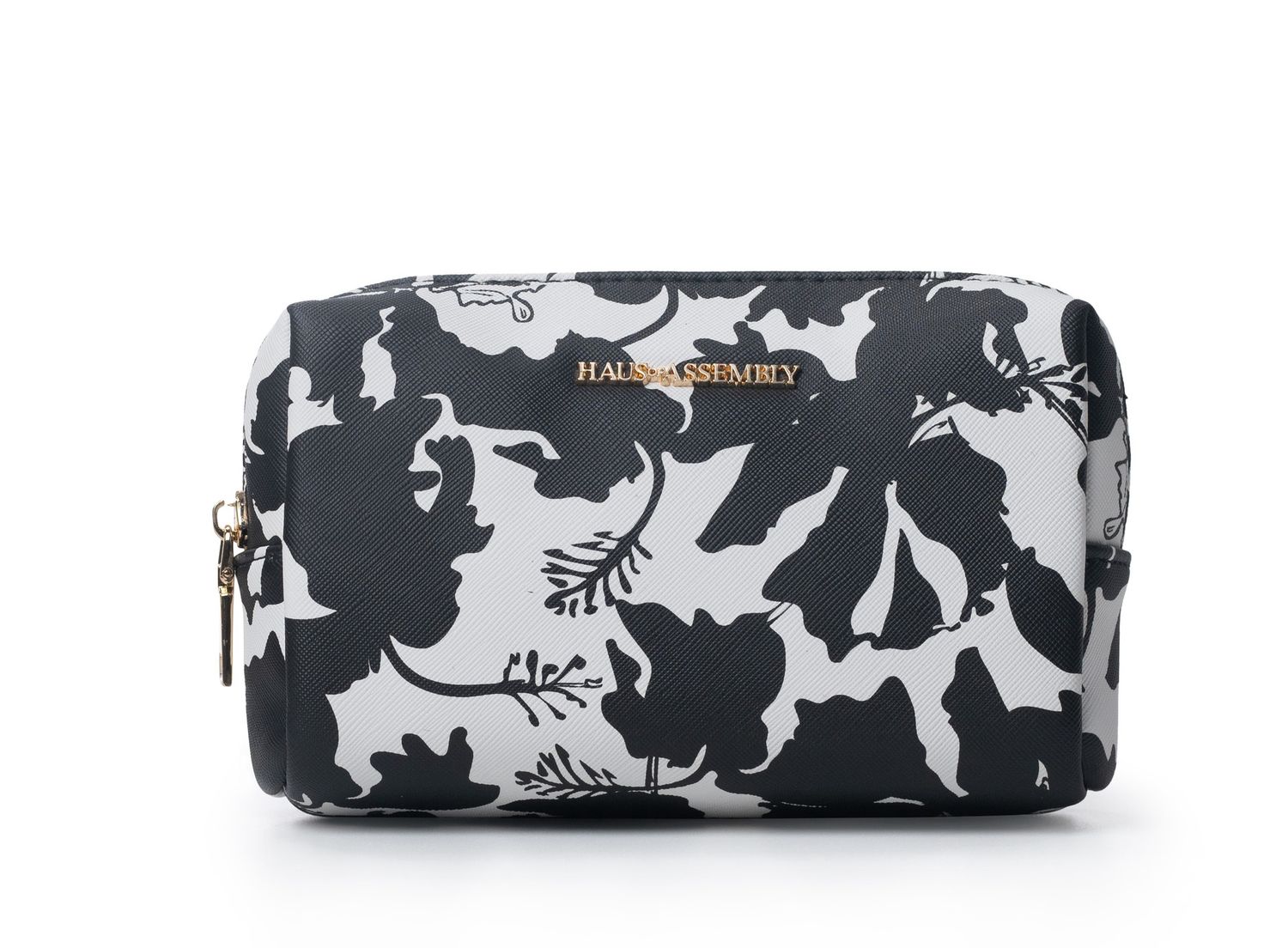 Makeup Bag - Black Hibiscus