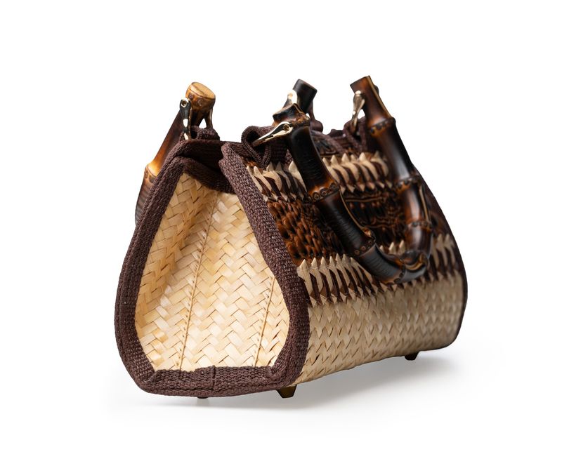 Small All Straw Bamboo Bag