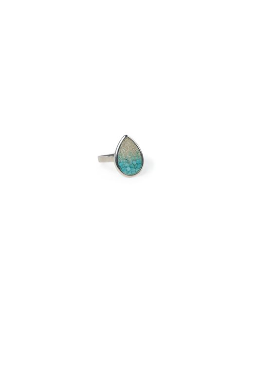 Dune Teardrop Ring Ocean Gradient w/ Sand from PI