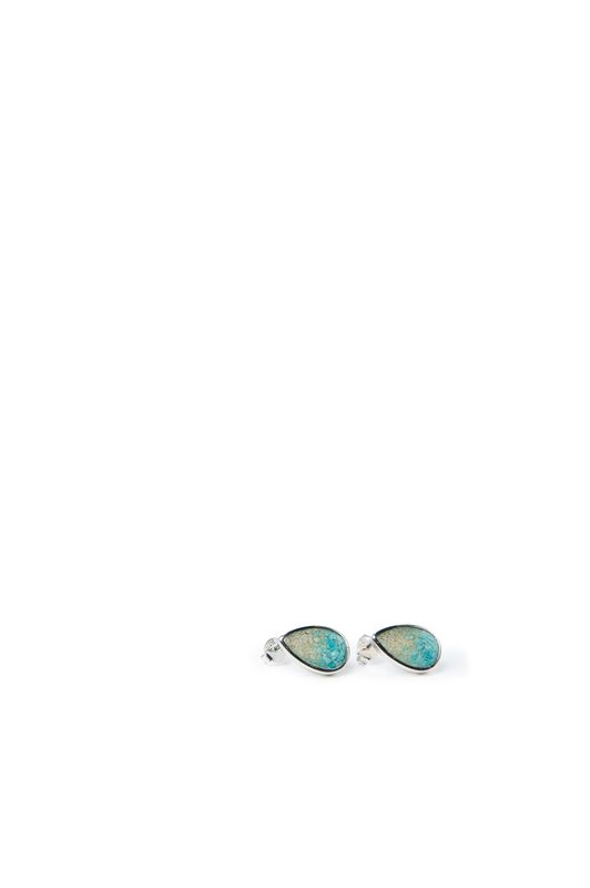 Dune Teardrop Stud Earring Sand/Turquois