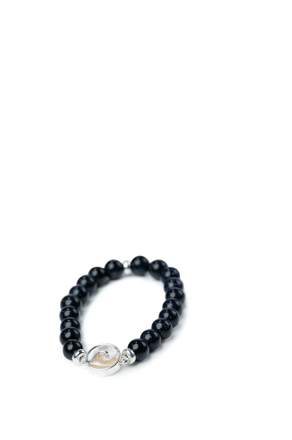 Dune Cresting Wave Beaded Bracelet with Blue Sandstone and Sand from PI