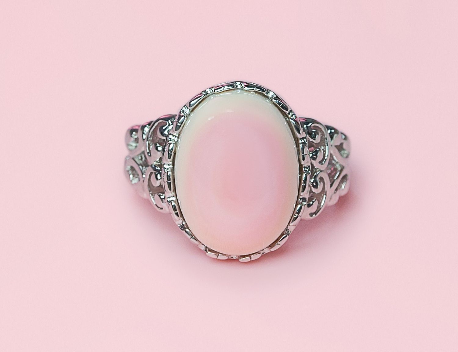 Queen Conch/SS Classic Oval Ring