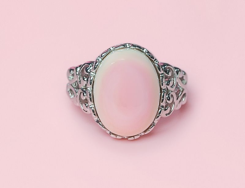 Queen Conch/SS Classic Oval Ring