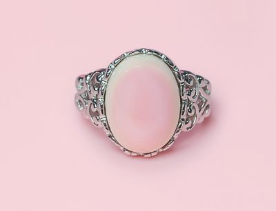 Queen Conch/SS Classic Oval Ring