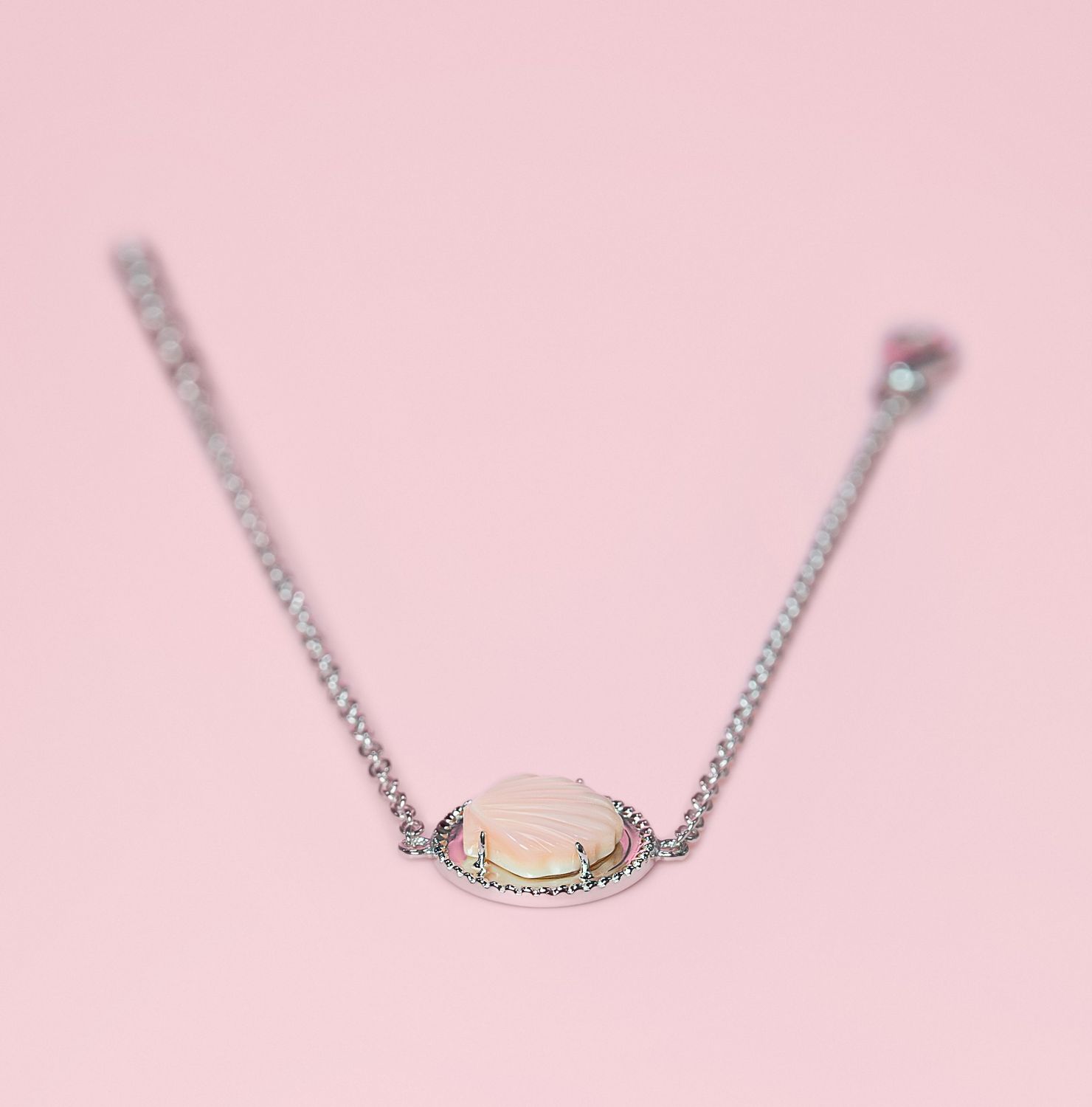 Queen Conch/SS Clam in Circle &quot;Bahamas&quot; Bracelet