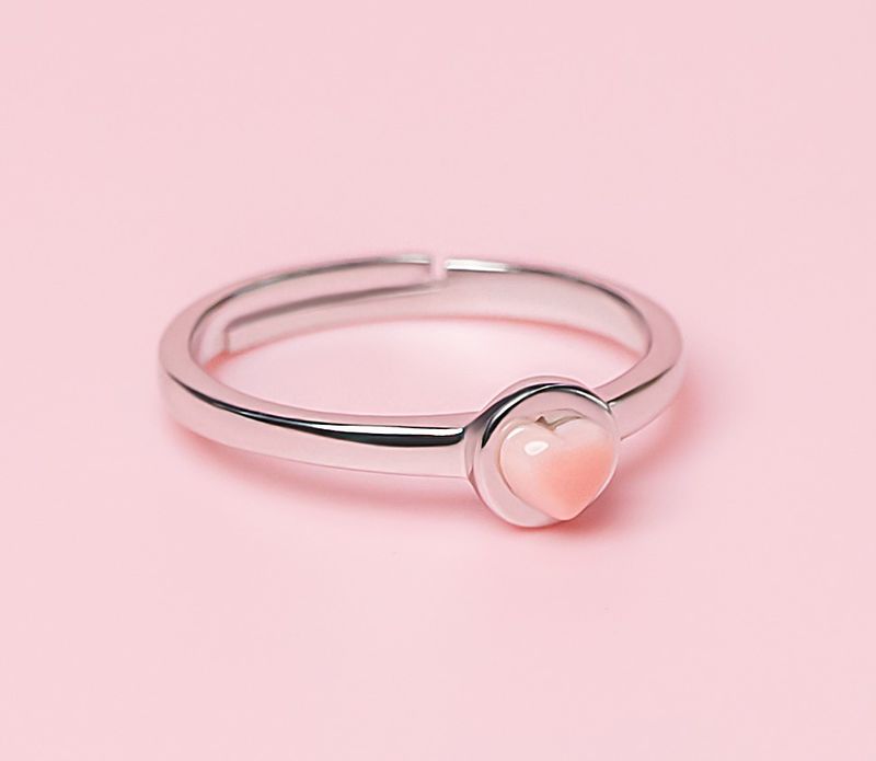 Queen Conch/SS Small Heart Ring