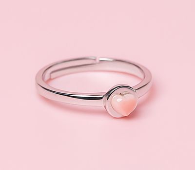 Queen Conch/SS Small Heart Ring