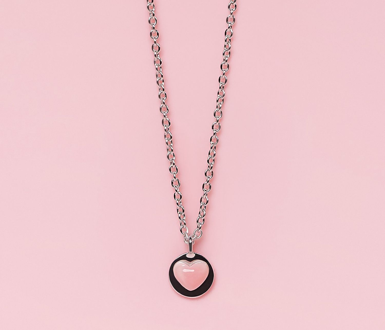 Queen Conch/SS Small Heart Necklace - 13815
