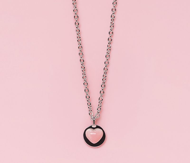 Queen Conch/SS Small Heart Necklace - 13815