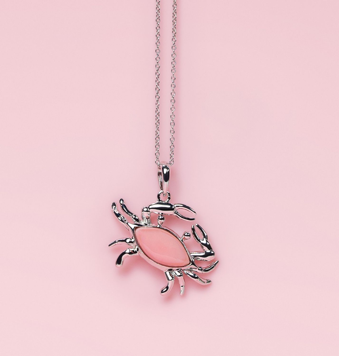 Queen Conch/SS Crab Necklace