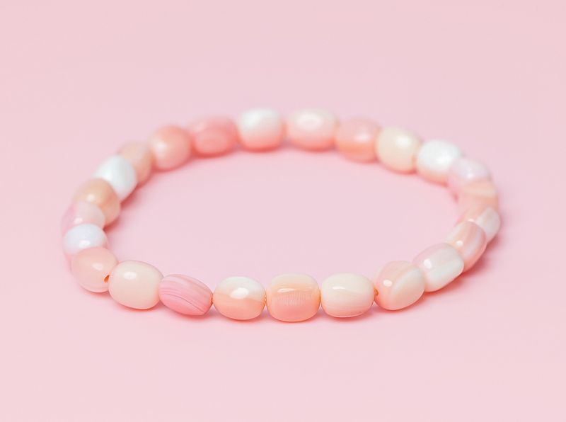 Queen Conch 6&quot; 6X8MM Stretch Bracelet