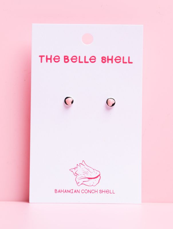 Queen Conch/SS Small Heart Earring