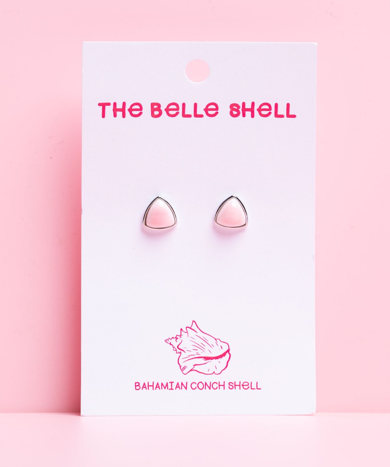 Queen Conch/SS Small Triangle Stud Earring
