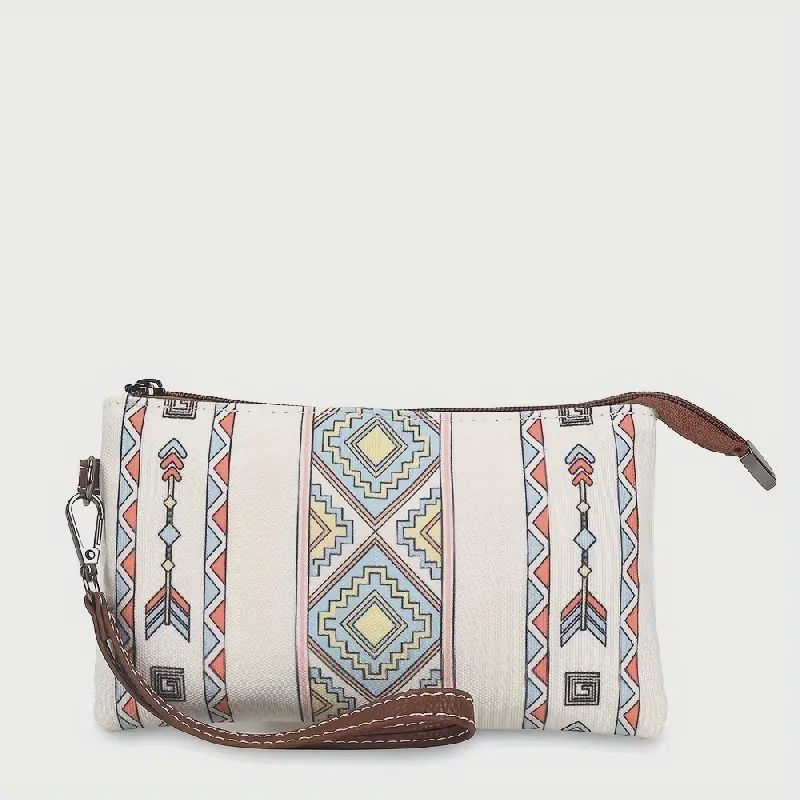 Bohemian Canvas Clutch Bag