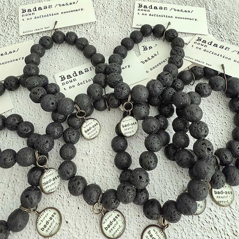 Black Badass charm bracelet