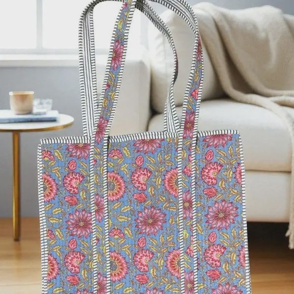 September Haze Floral Tote Bag
