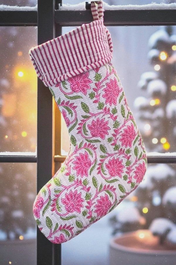 Ivy Pink Holiday Stocking