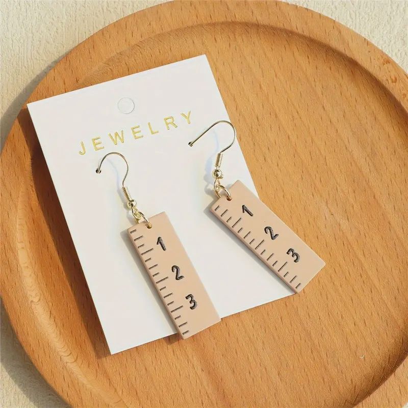 Ruler Design Earrings