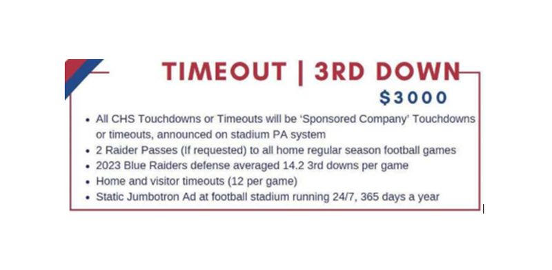 Timeout 3rd Down Sponsorship