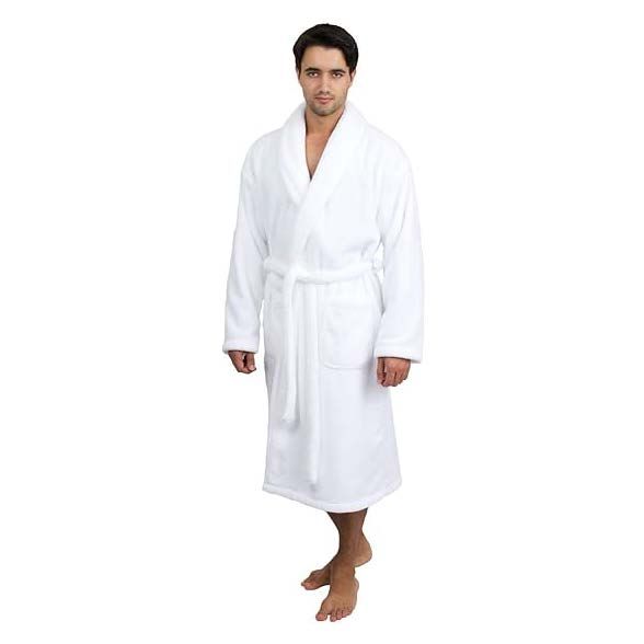 MEN'S PLUSH MICROFIBER SPA ROBE