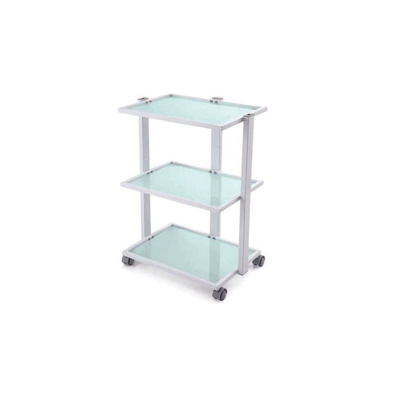 WHITE 3 SHELF TROLLY