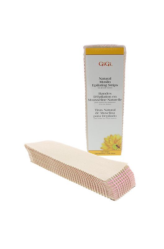 GIGI NATURAL MUSLIN BODY STRIPS 100 CT.
