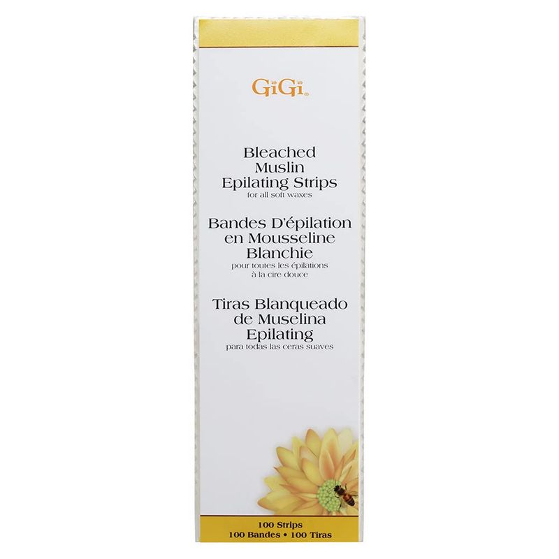 GIGI BLEACHED MUSLIN STRIPS .75&quot;X 4.5&quot;