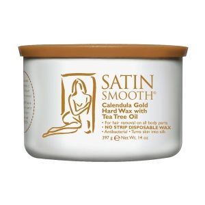 SATIN SMOOTH CALENDULA GOLD HARD WAX WITH TEA TREE OIL 14 OZ.