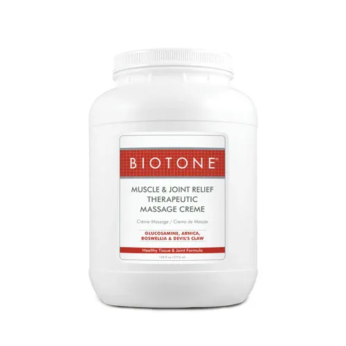 BIOTONE MUSCLE &amp; JOINT RELIEF THERAPEUTIC MASSAGE CREME GALLON