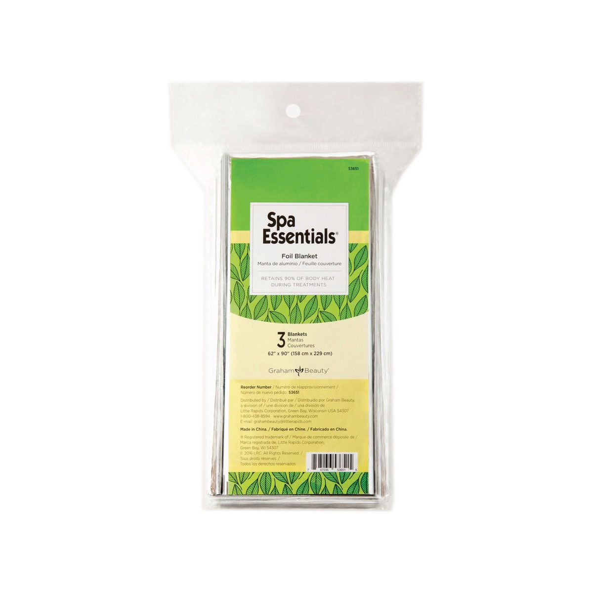 GRAHAM MYLAR BLANKET 52&quot;X 84&quot; 3 PER ROLL