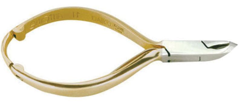 #12 GOLD CUTICLE NIPPER 1/4 JAW (3MM) SINGLE SPRING