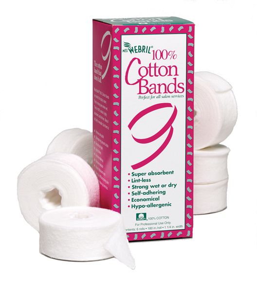 MRS. WEBRIL 100% COTTON BANDS 6 ROLLS