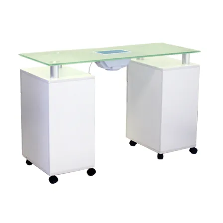 MANICURE TABLE - WITH FROSTED GLASS TOP AND BUILT IN DRAFT FAN #8