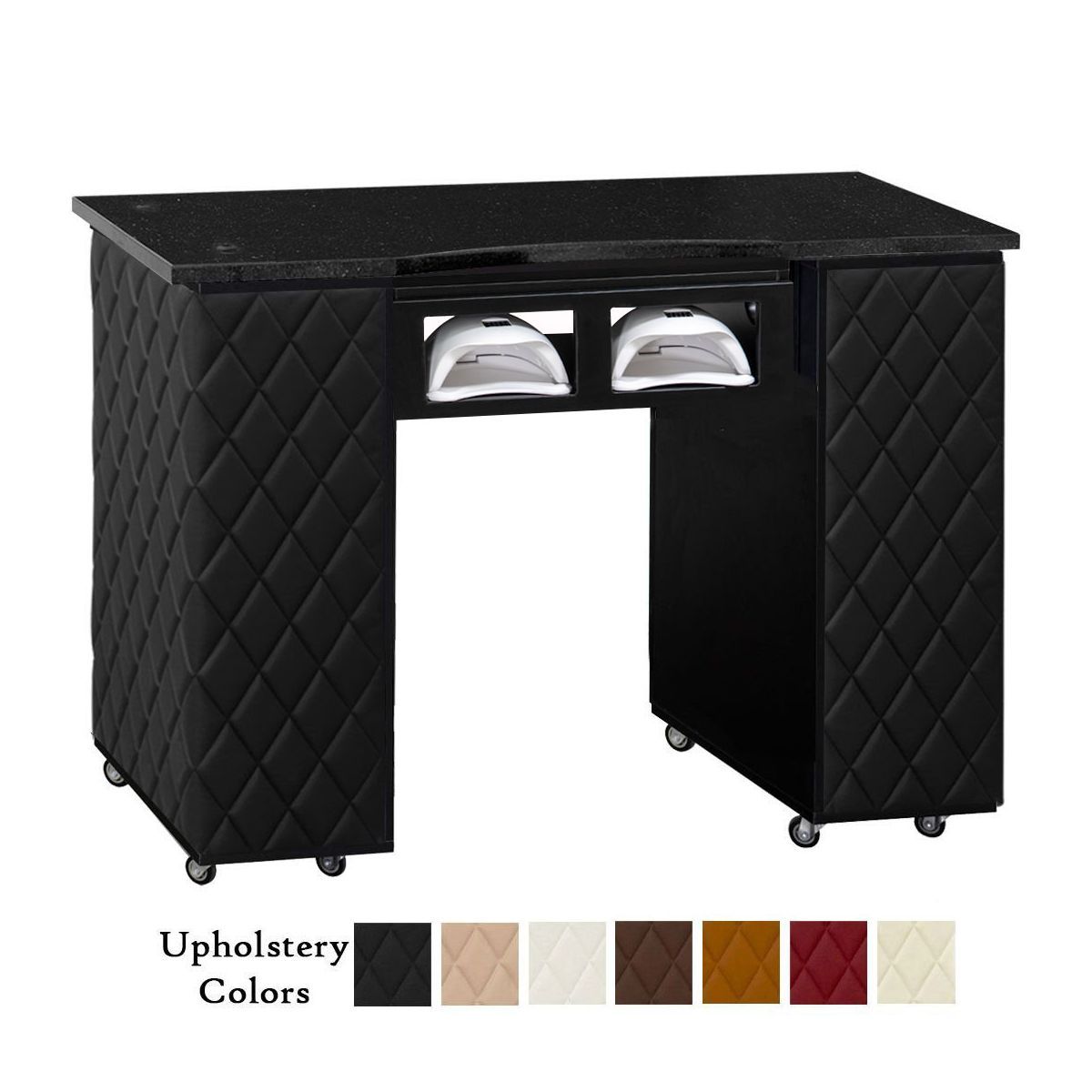 MANICURE TABLE - FULL GRANITE TOP WITH UV SLOTS OPENING #11